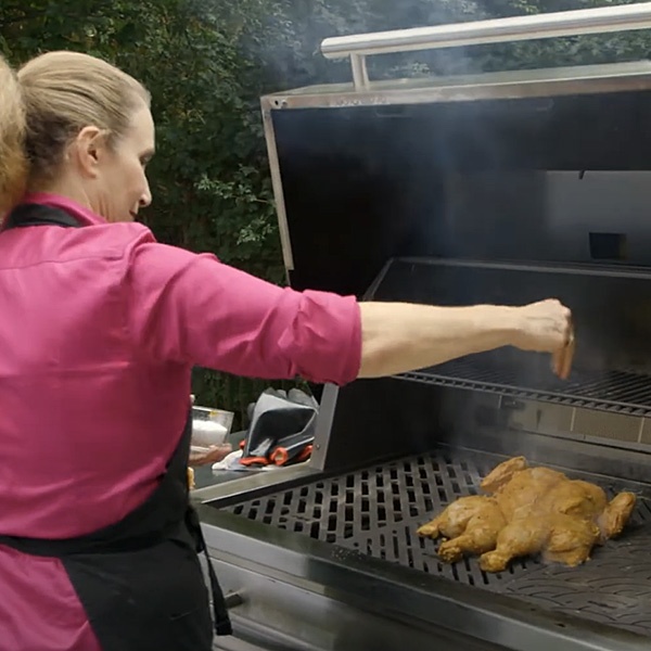 blog-grill-2024 Chef Deborah Cooking on Grill